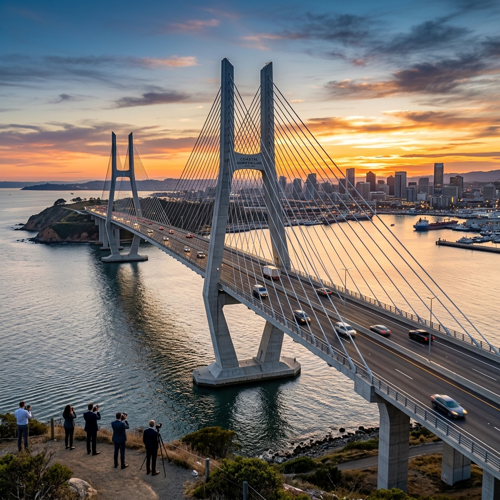 Massive Modern Concrete Bridge